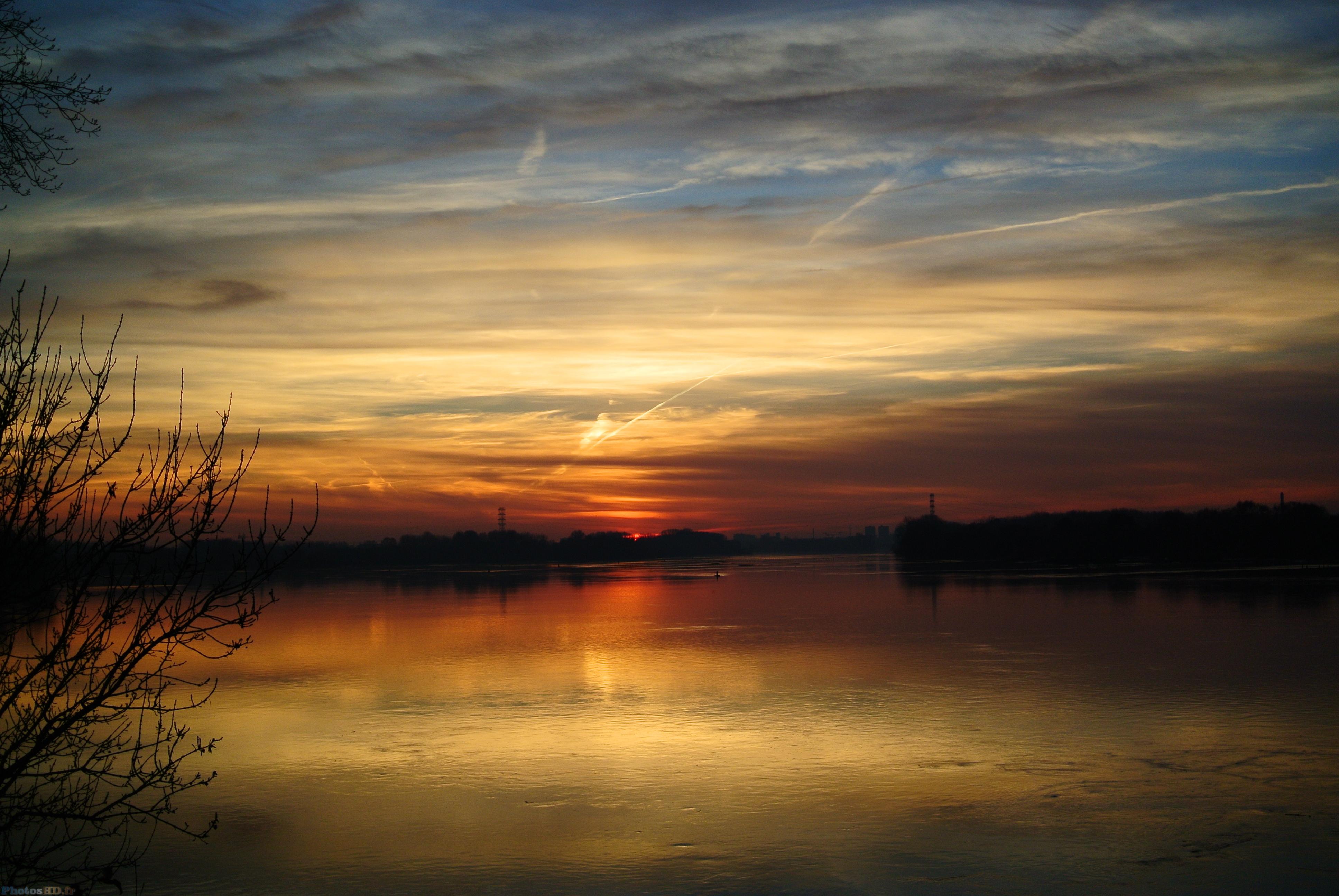 Couché de soleil sur la loire