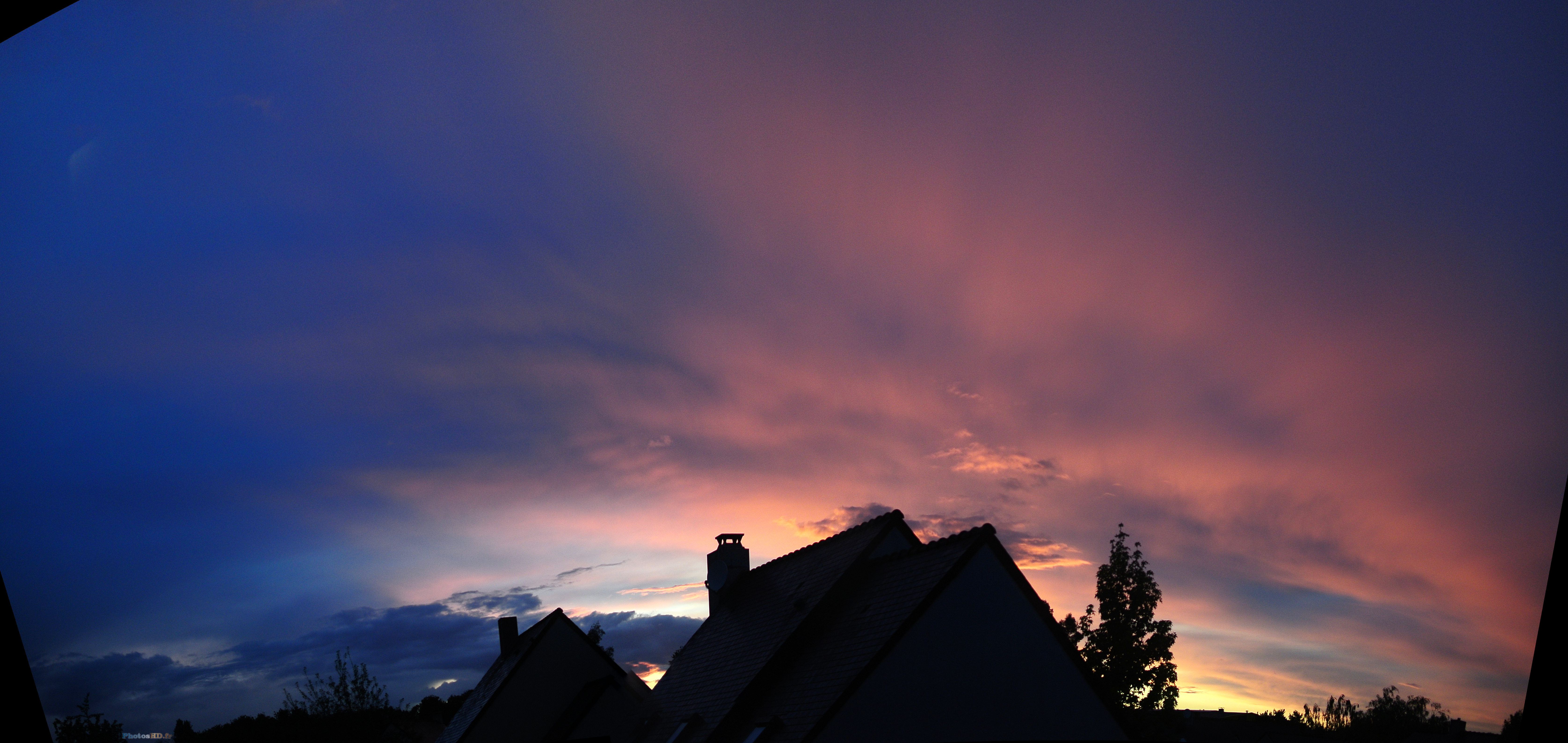 Couché de soleil en panorama