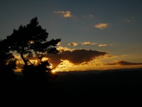 Couché de soleil de montagne