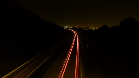Photos de la route de nuit