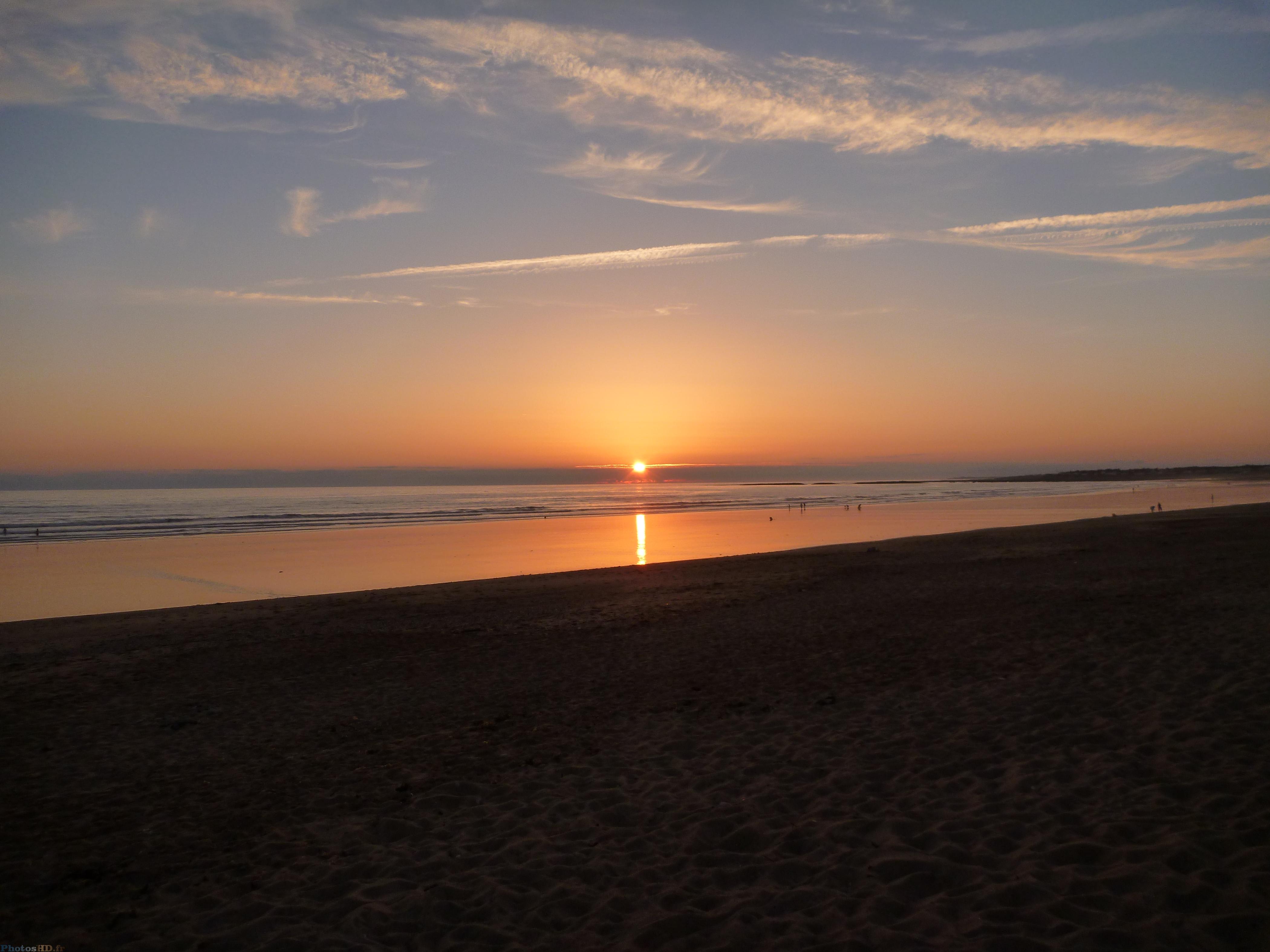 Couché de soleil à la plage