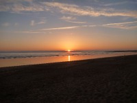 Couché de soleil à la plage