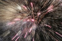 Zoom sur un feu d'artifice