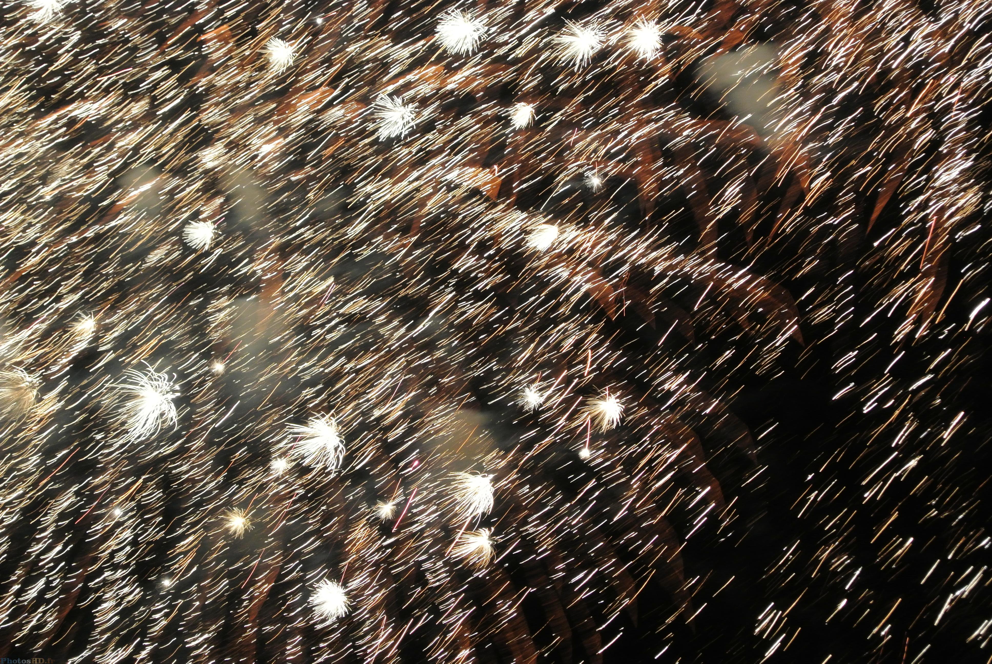 Pluie de feux d'artifices