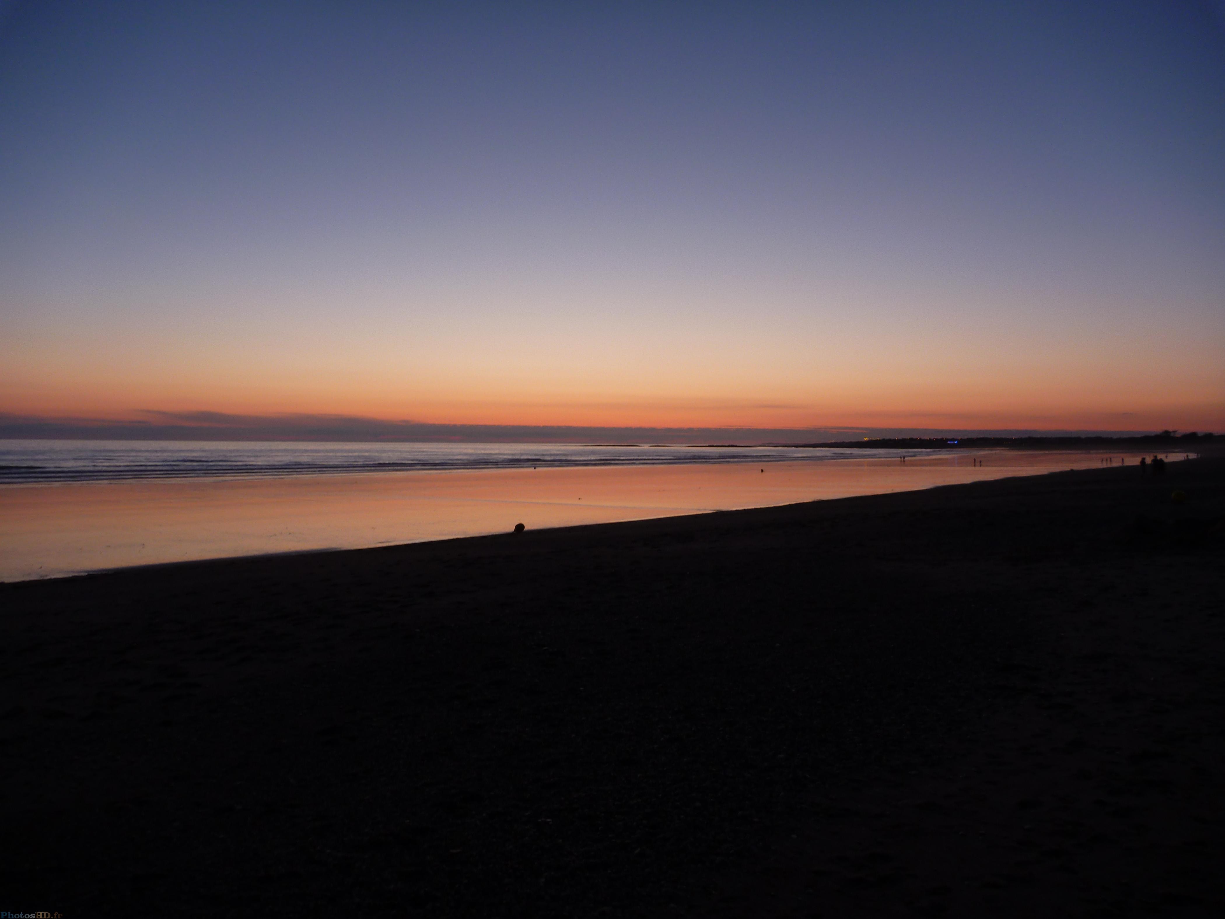 Couché de soleil à la plage