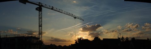 Panorama d'un lev&eacute; de soleil