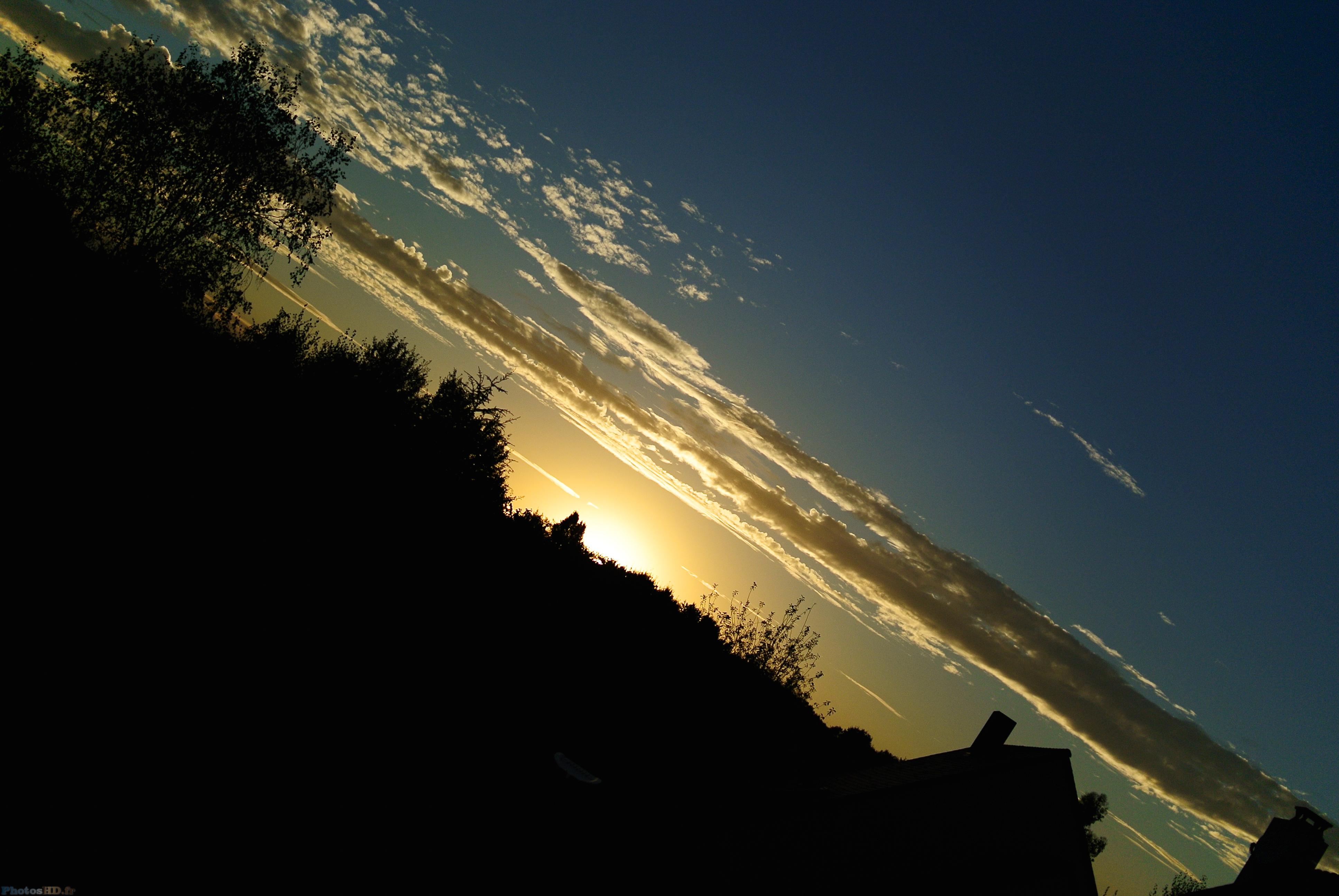 Couché de soleil de traver